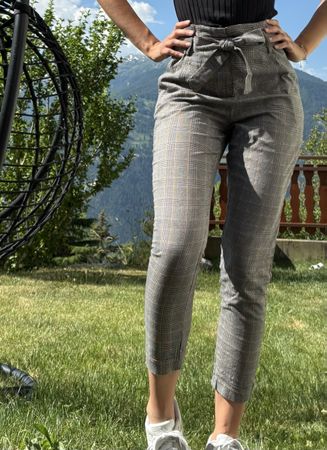 Pantalon slim à carreaux - taille S - marque Zébra