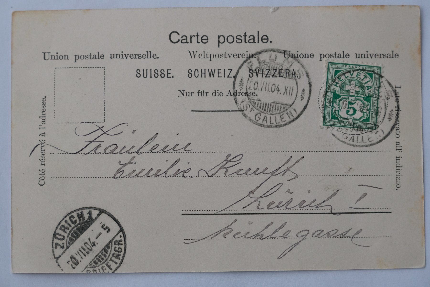 Cartoline postali: Ansichtskarte Flums 1904 – Usato da Ehrendingen venduto da nicoro50 1