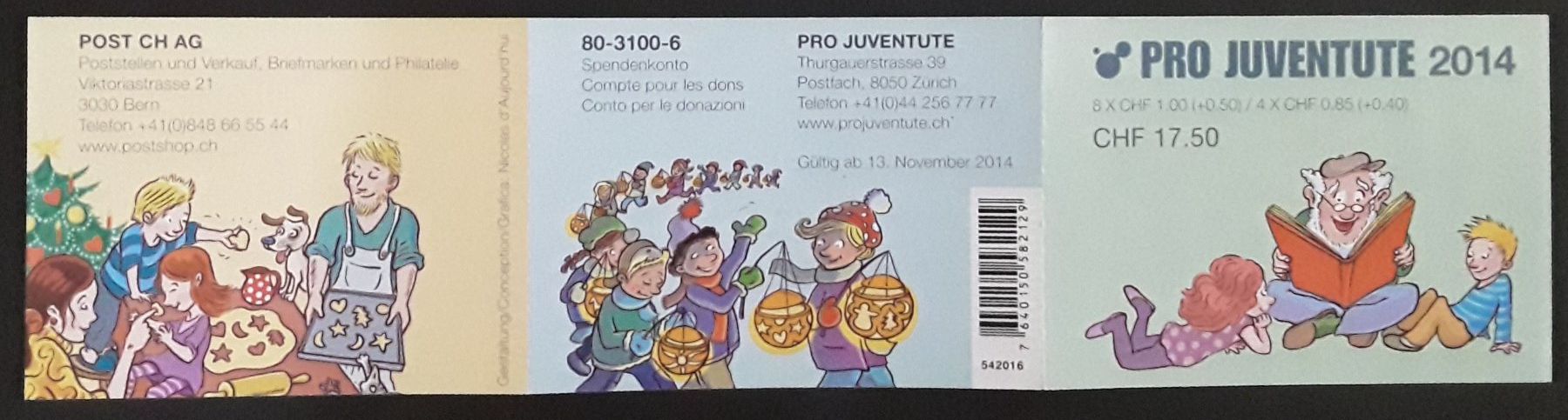 Tutti i francobolli: 2014: Markenheftchen PJ Nr.63 mit 8x100/4x085 ** – Usato da Walperswil venduto da Tcheidi 1