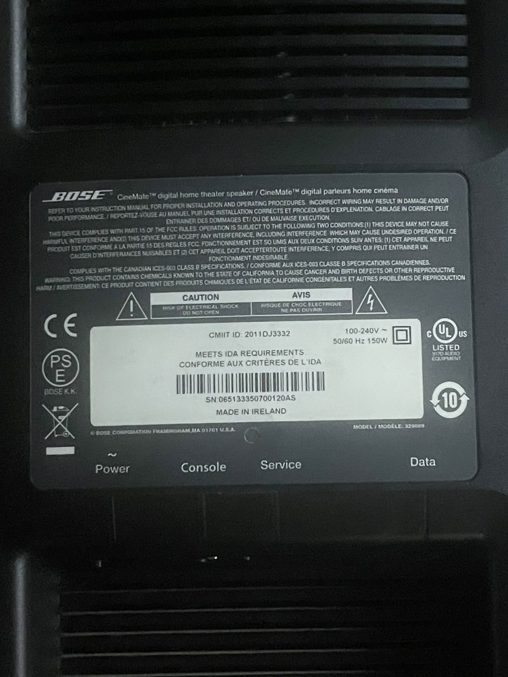 Bose Home Cinema: Bose CineMate 130 Heimkino-System mit Bluetooth – Usato da Dietikon venduto da Nieselchen 8
