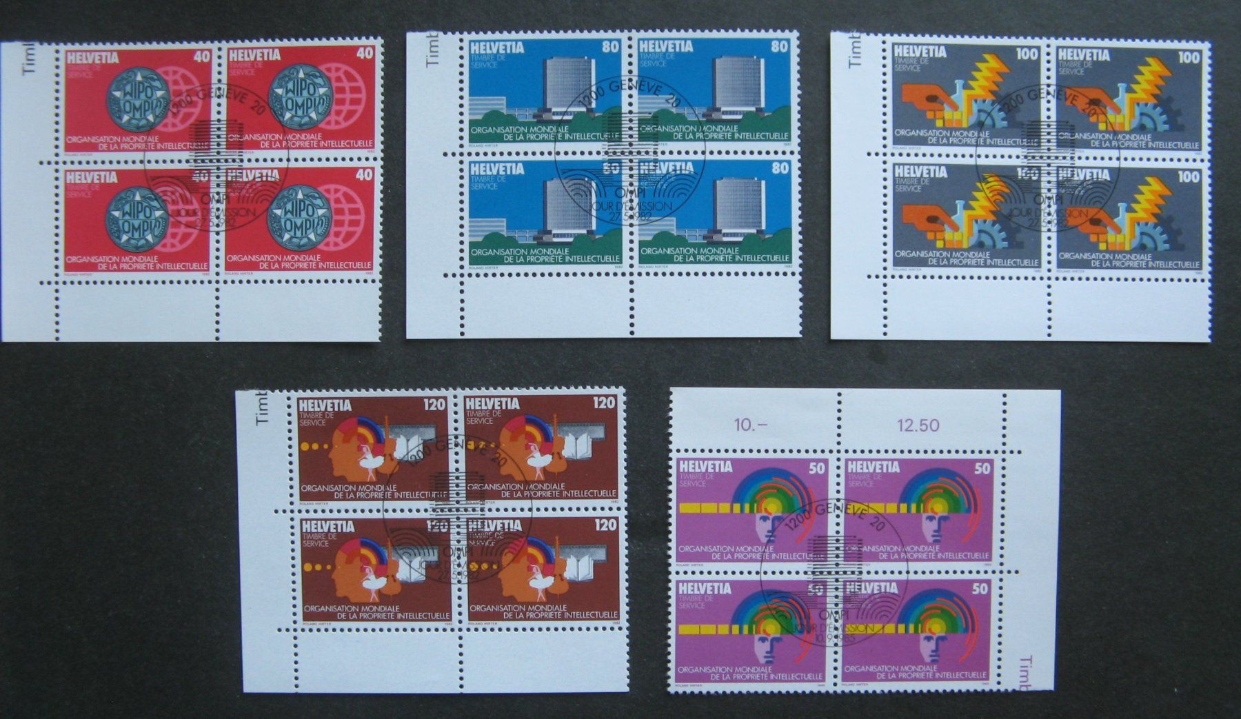 Tutti i francobolli: OMPI (D XII) Viererblocks mit Ersttagsstempel – Nuovo (secondo la descrizione) da Frauenfeld venduto da Interessent1