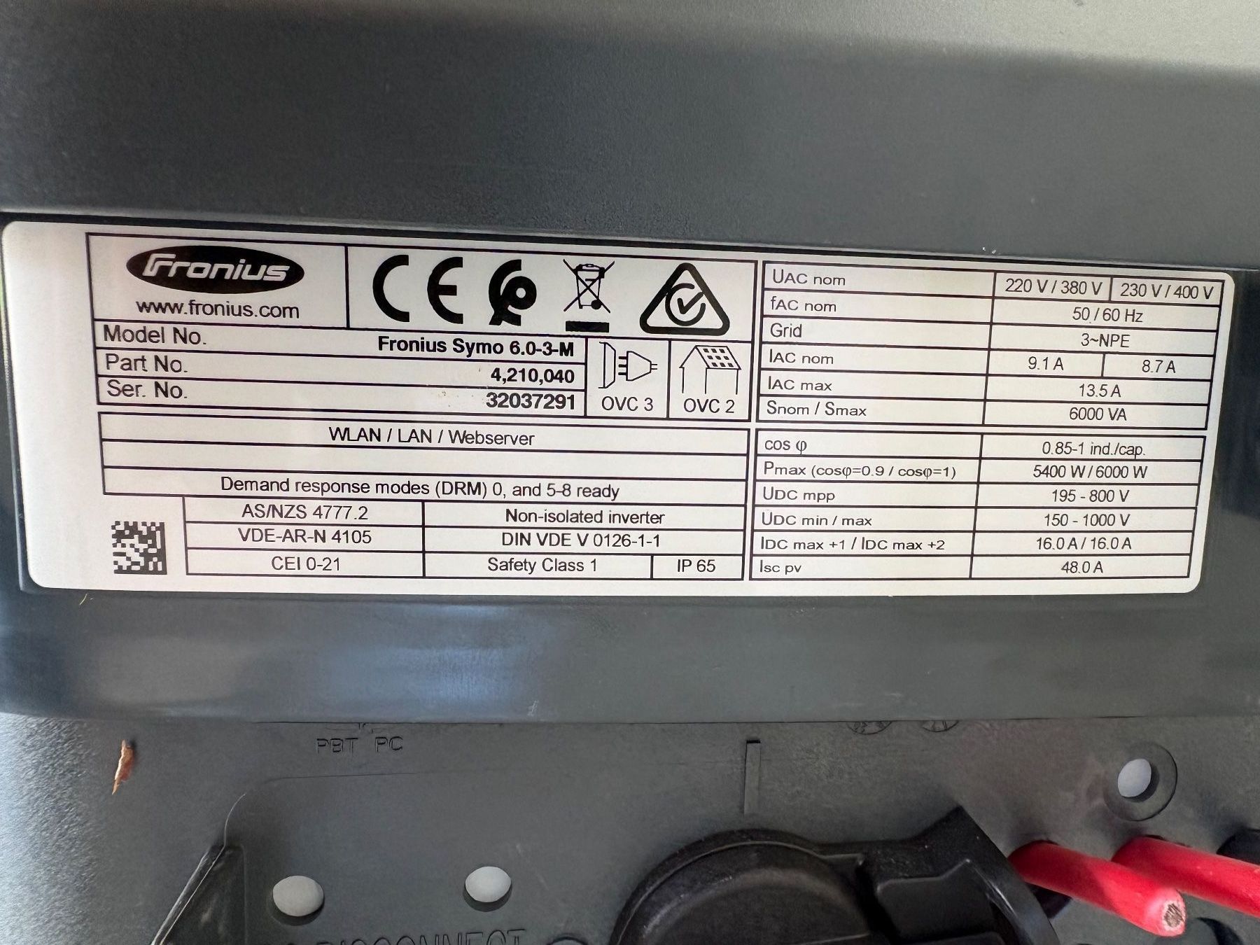 Fronius Inverter: Fronius Symo 6.0-3-M Wechselrichter – Usato da Rickenbach LU venduto da Chaefer14 1