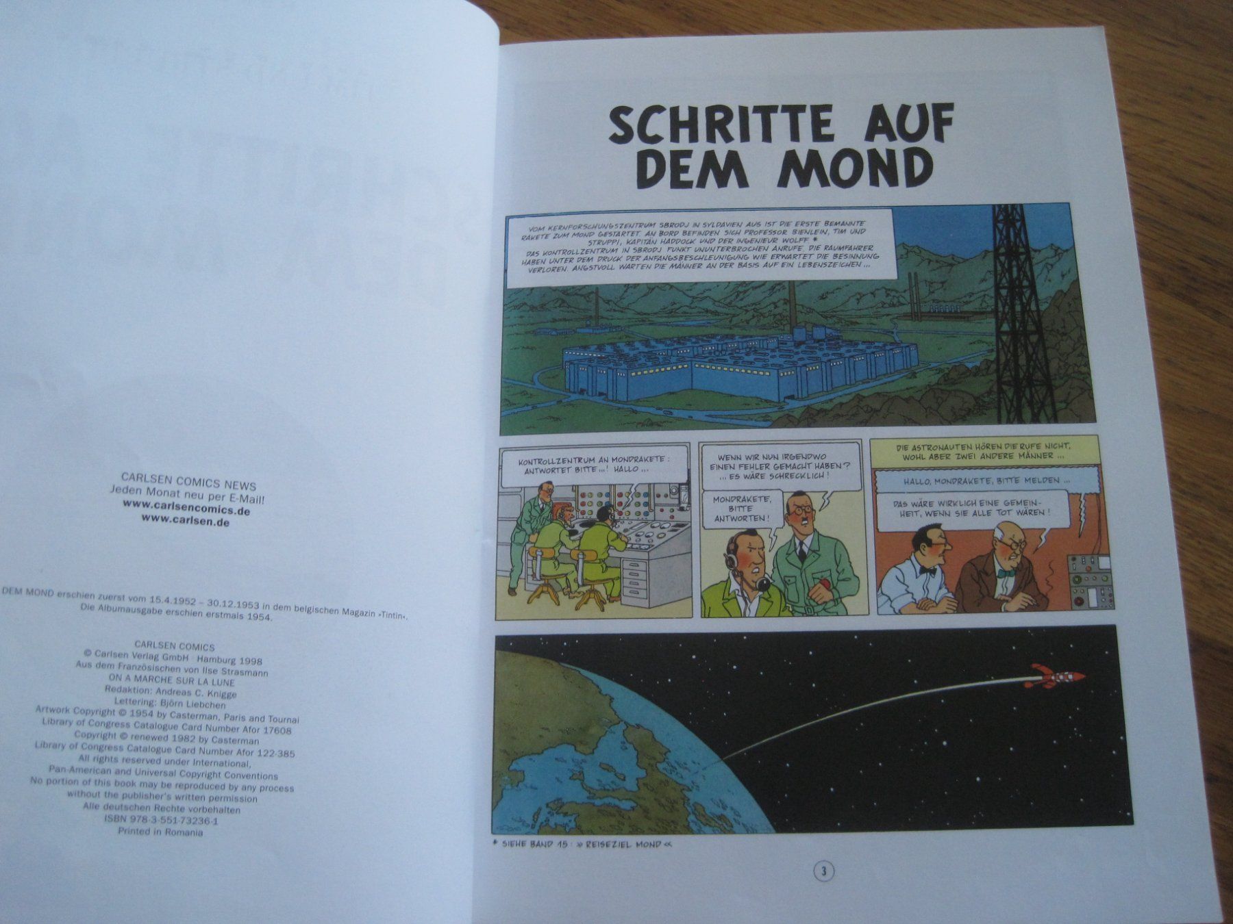 Fumetti: Tim Schritte auf dem Mond  Comic Carlsen Verlag – Nuovo (secondo la descrizione) da Gossau SG venduto da Noryflory 1