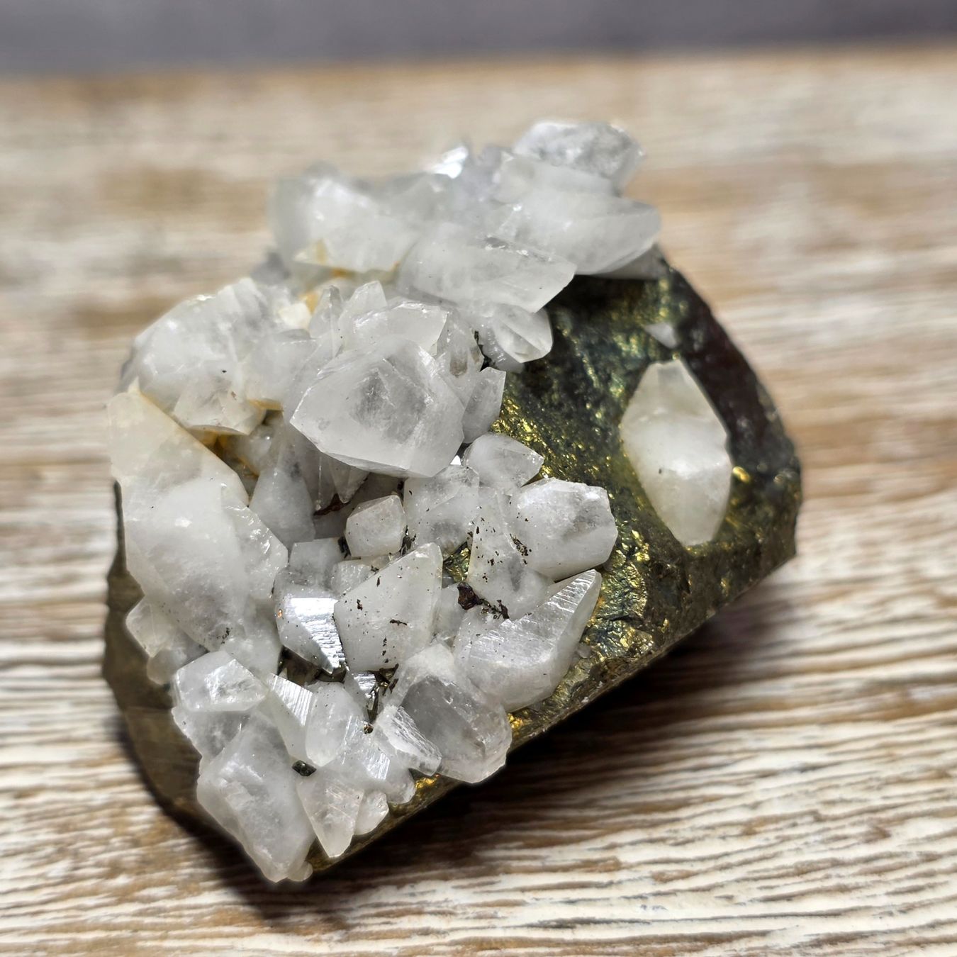 Minerali & Pietre curative: Quarz auf Pyrit Stufe 151g – Nuovo e nell'imballaggio originale da Matzingen venduto da Shay_Crystalz
