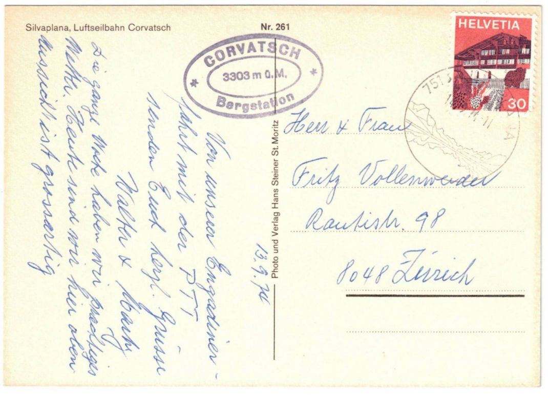 Cartes postales: Silvaplana - Luftseilbahn Corvatsch – D'occasion à Binningen par Mountainrider 1