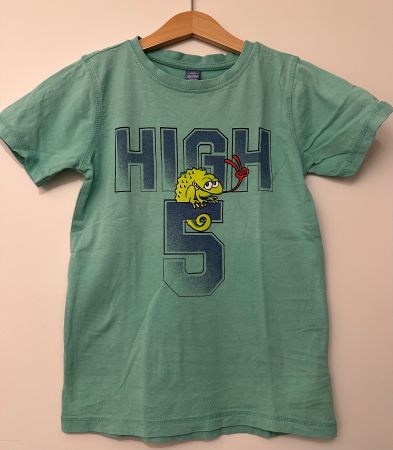 T-Shirt Chamäleon-Motiv Grösse 128 - Top Zustand