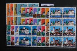 PP 1975-79 Serien Vierblöcke ET gestempelt          Los 7288
