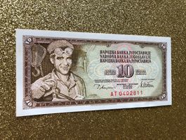 Belgrad 1978 - Jugoslawien - 10 Dinara UNC