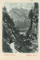 RAGAZ Ausgang Taminaweg SG Reliefkarte gel. 1902!