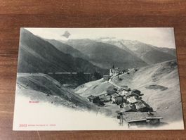 Alte Ansichtskarte Wiesen mit Bergpanorama