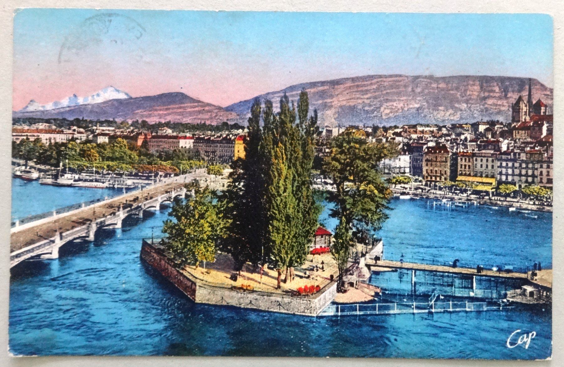 Ansichtskarten: Genève - Pont du Mt-Blanc et Mt-Blanc – Defekt aus Fétigny von Billy2miny