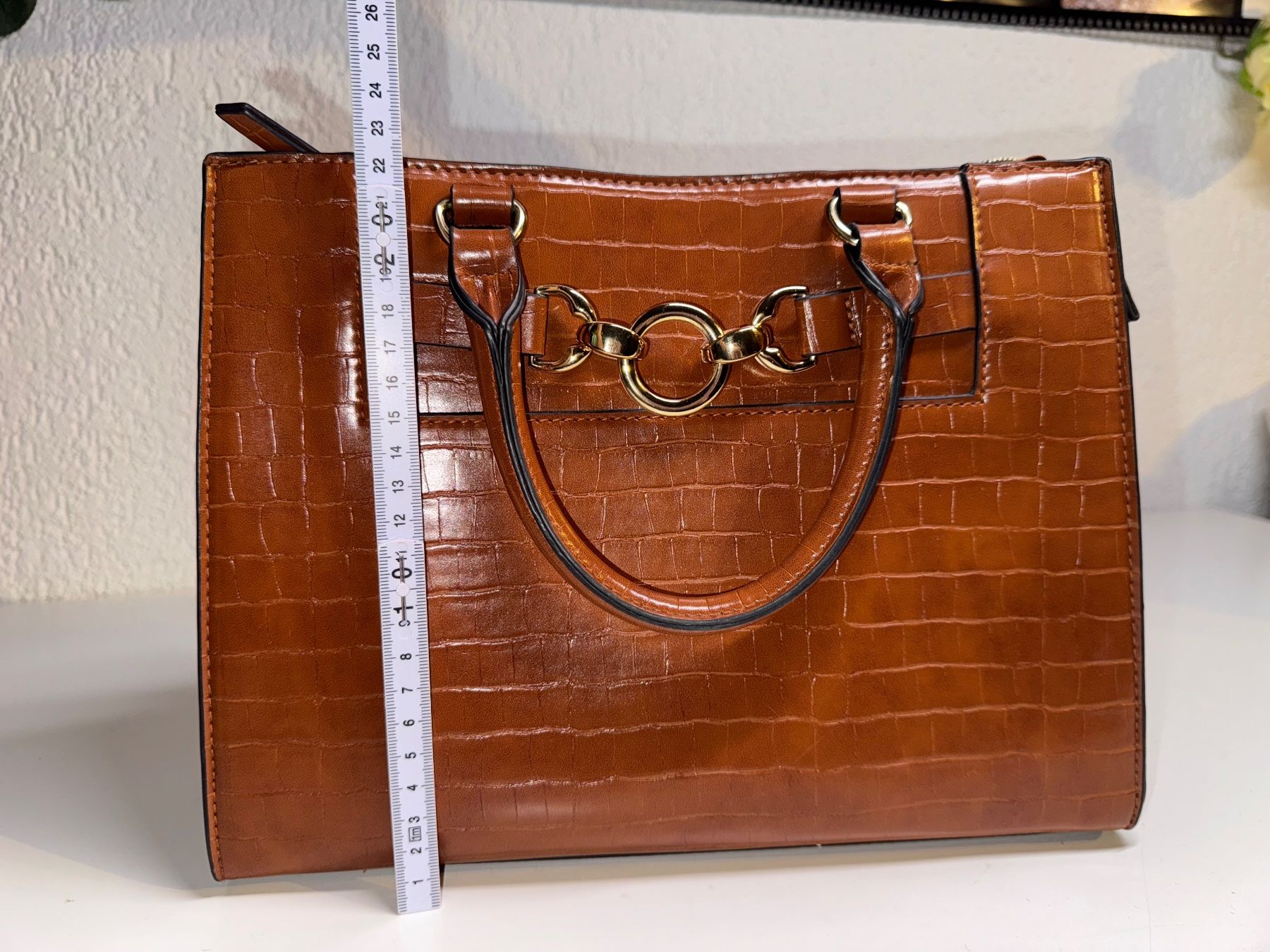 Borse da donna: Schöne braune Tasche – Usato da Grosswangen venduto da shoes.bags.and.co 8