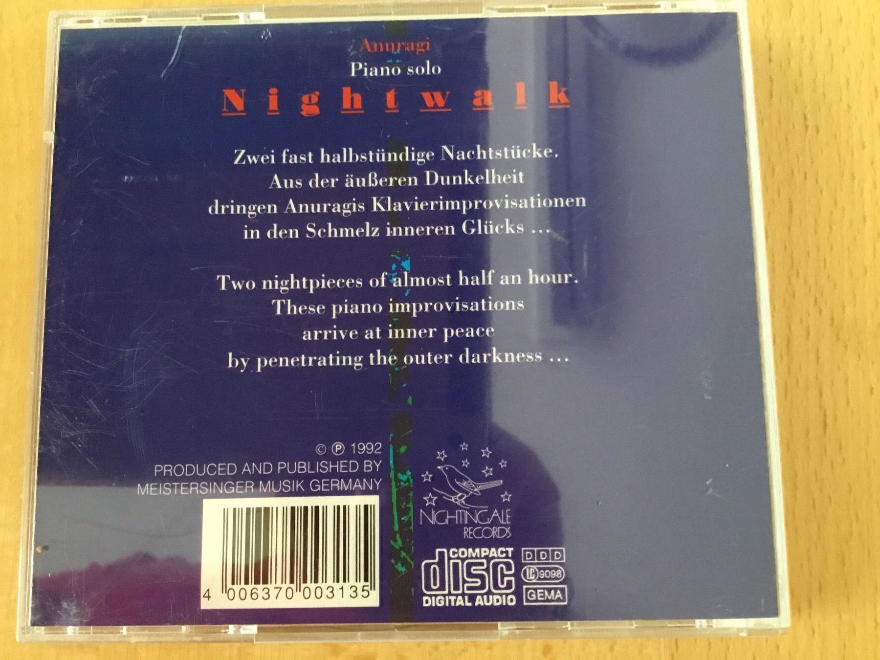 CDs: Anuragi - Nightwalk – Gebraucht aus Rüti ZH von alumedien 1