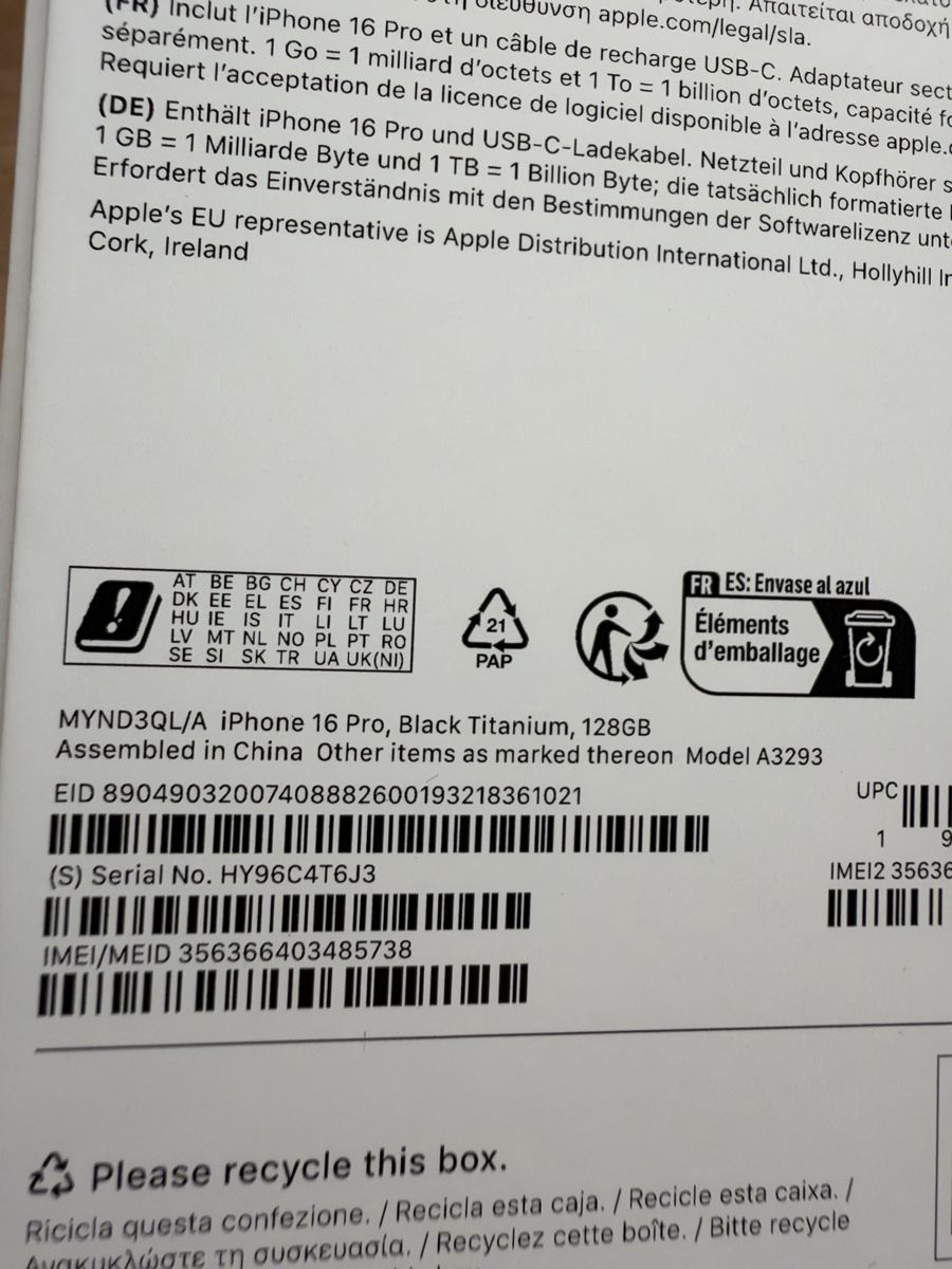 Apple Telefoni cellulari / Smartphones: Apple iPhone 16 Pro Black Titanium 128GB – Usato da Kleindöttingen venduto da Alex.C. 5
