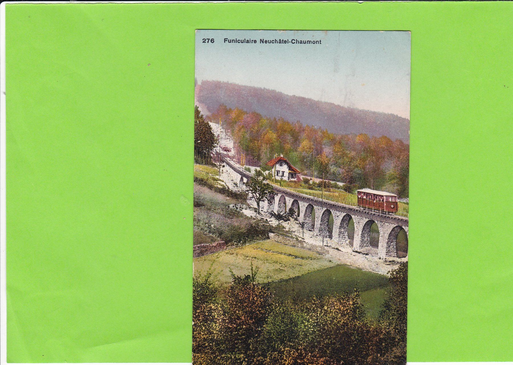 Cartoline postali: Funiculaire Neuchâtel-Caumont – Usato da St. Peterzell venduto da neckertal