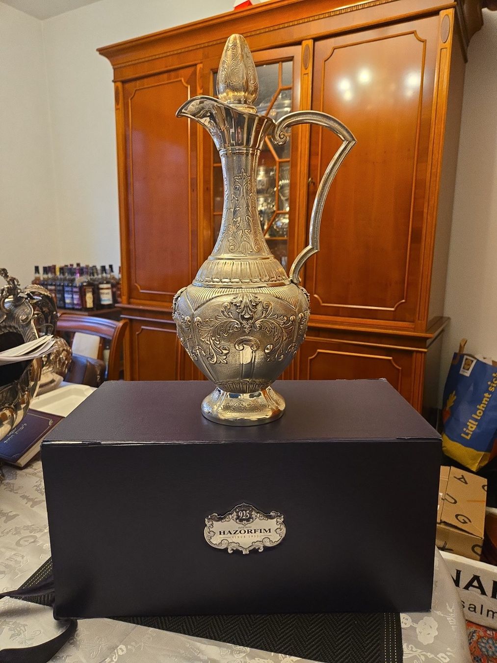 Caraffe: Hazorfim Benedetti Wein Karaffe .Sterling 925 – Usato da Zürich venduto da mistralissimo 4