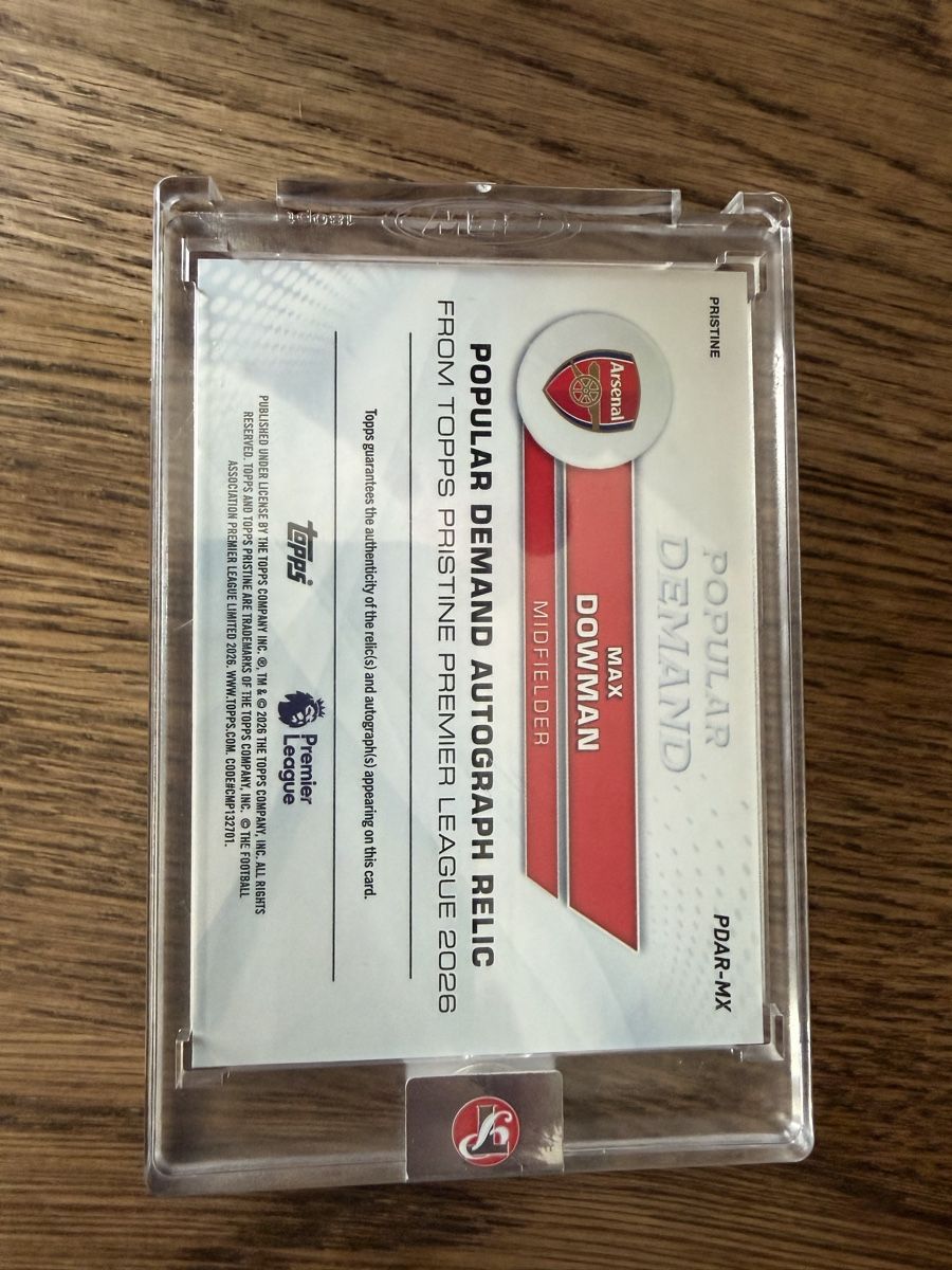 Topps Sammelbilder & Trading cards: Max Dowman Rookie Player Worn Patch Auto Topps Pristine – Gebraucht aus Praz (Vully) von ShoreCards 1