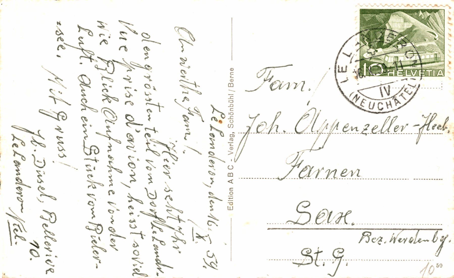 Cartes postales: Le Landeron. Vue prise d'avion – D'occasion à Bronschhofen par Astore 1