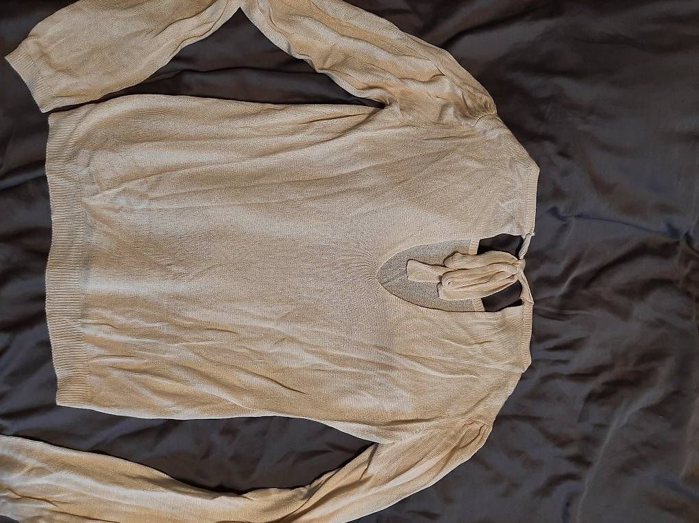 Pulls & Sweat-shirts: Vero Moda dünner Pulli Gr. S hellbeige/dunkles weiss – D'occasion à Marthalen par Jenny.Z 1
