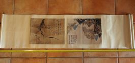 Rouleau peinture paysage et calligraphie Chine