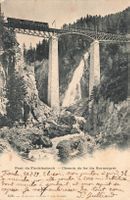Pont Findelen Bach chemin fer Gornergrat Eisenbahn Zug