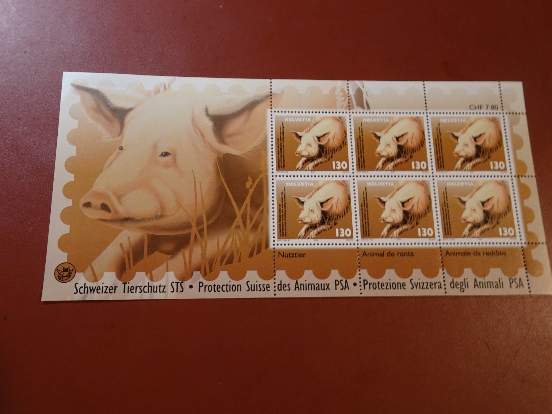 Tutti i francobolli: 2004 KLEINBOGEN SCHWEIZER TIERSCHUTZ STS, POSTFRISCH – Usato da Eschenbach SG venduto da eDaisy