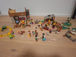 Playmobil Set mit Streichelzoo und Bauernhof