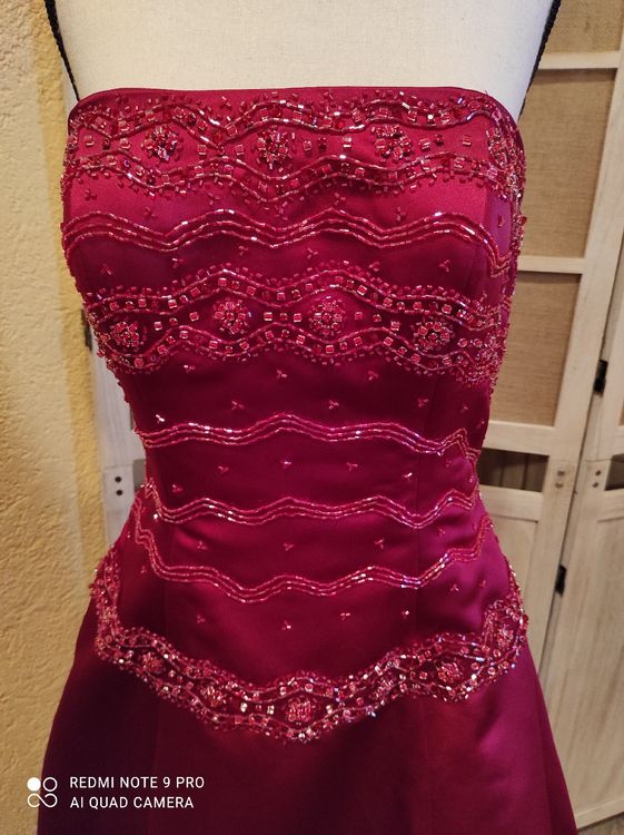 Vestiti: Brautkleid/ Nebenbrautkleid/ Ballkeid S Gr.38 bordeauxrot🕊️ – Usato da Steinerberg venduto da Minka10 5