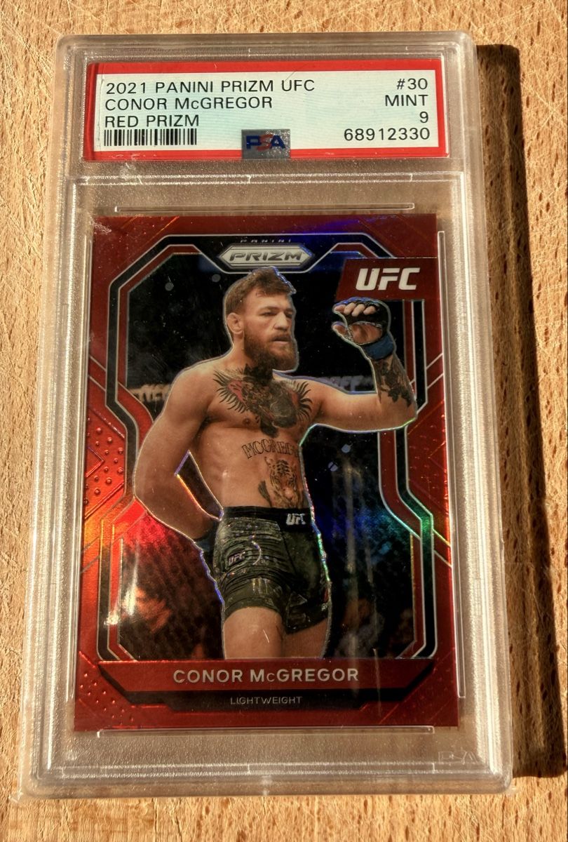 Topps Carte collezionabili: 2021 Panini UFC Conor McGregor Red Prism PSA 9 – Nuovo (secondo la descrizione) da Arisdorf venduto da BSC85