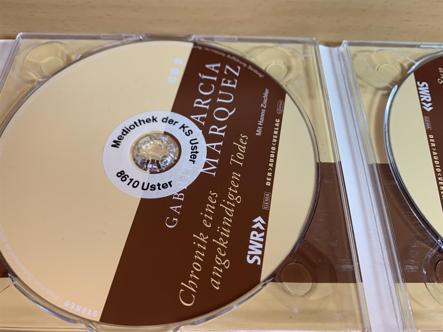 Livres audio: Gabriel Garcia Marquez - Chronik eines a – D'occasion à Rikon im Tösstal par Alpenmutz 2