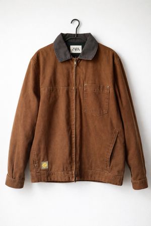Veste Zara marron style workwear