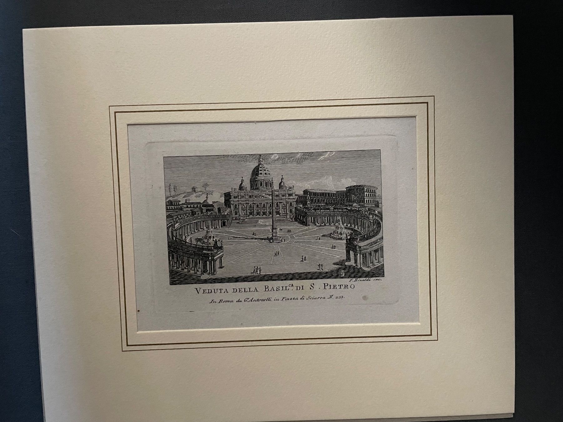 Incisioni: Stich des Petersdoms, Rom, 1824 – Usato da Winterthur venduto da Myrtillus