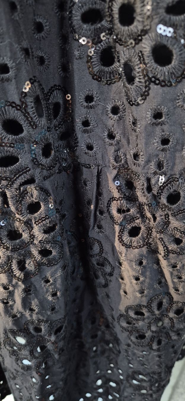 Desigual Kleider: Desigual Robe d'été noire, brodée, taille S – Neu (gemäss Beschreibung) aus Vevey von sil_qz5h 3