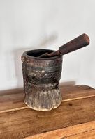 Antiker Holzmörser aus Afrika (Höhe 35cm)