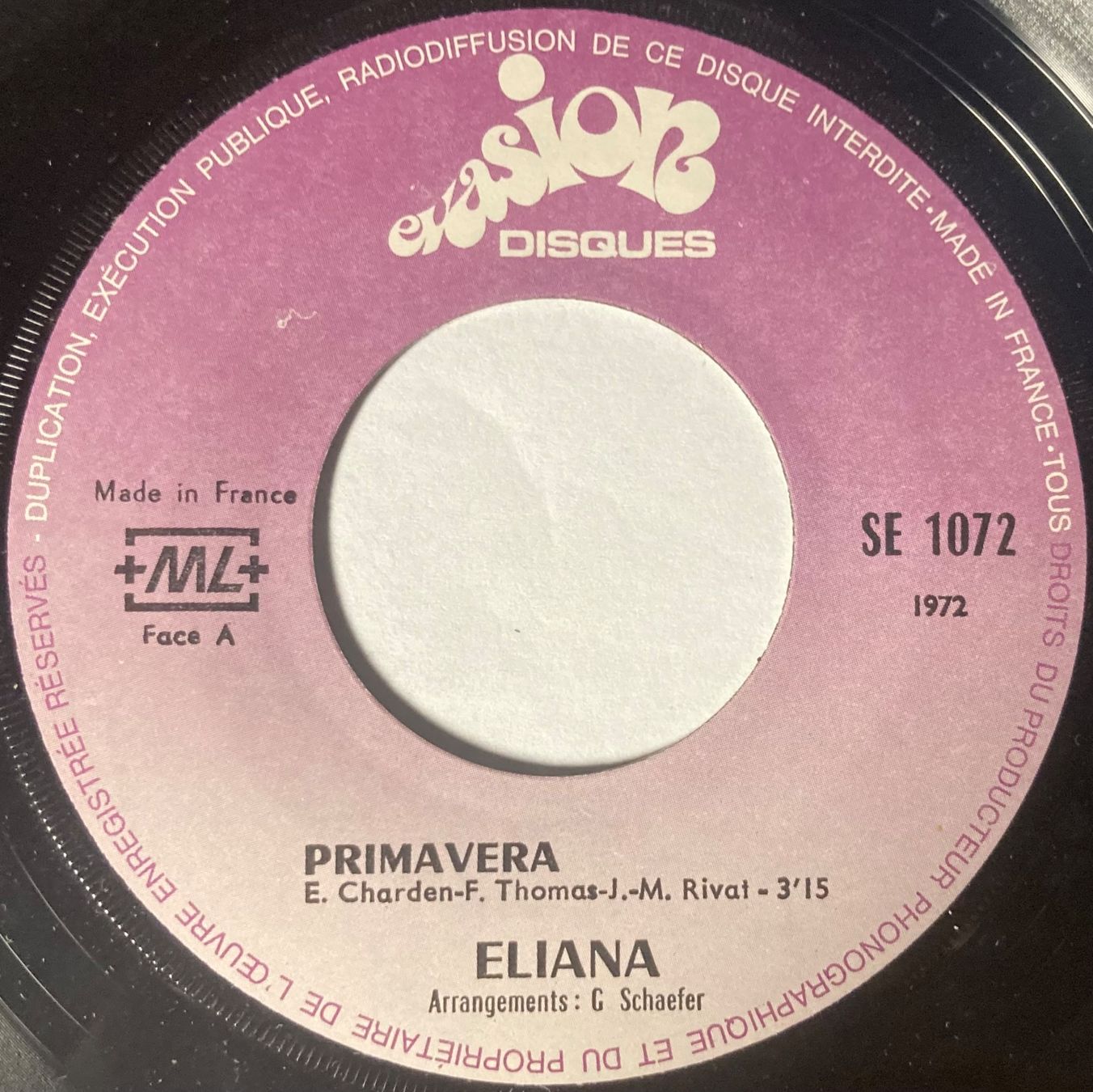 Vinyles: ELIANA - PRIMAVERA – D'occasion à Poliez-Pittet par Newtown-Records 2