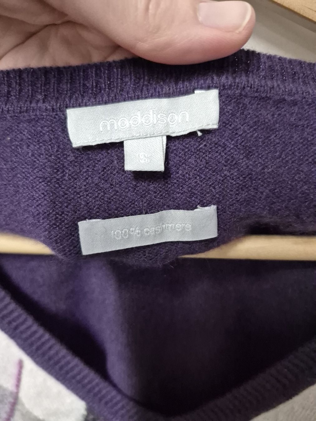 Maddison Maglioni & Felpe: Maddison Cashmere Pullover Gr.S Rautenmuster – Usato da Merligen venduto da muss_haben 3