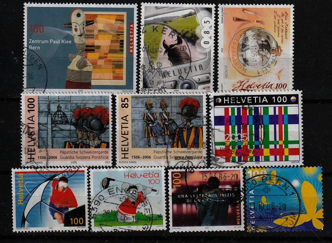 Tutti i francobolli: 2005 Diverse CH-Briefmarken – Usato da Arlesheim venduto da gaugi43