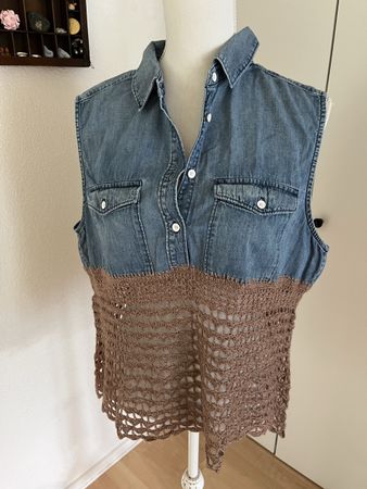 Upcycling Jeanshemd handmade Gr.XL