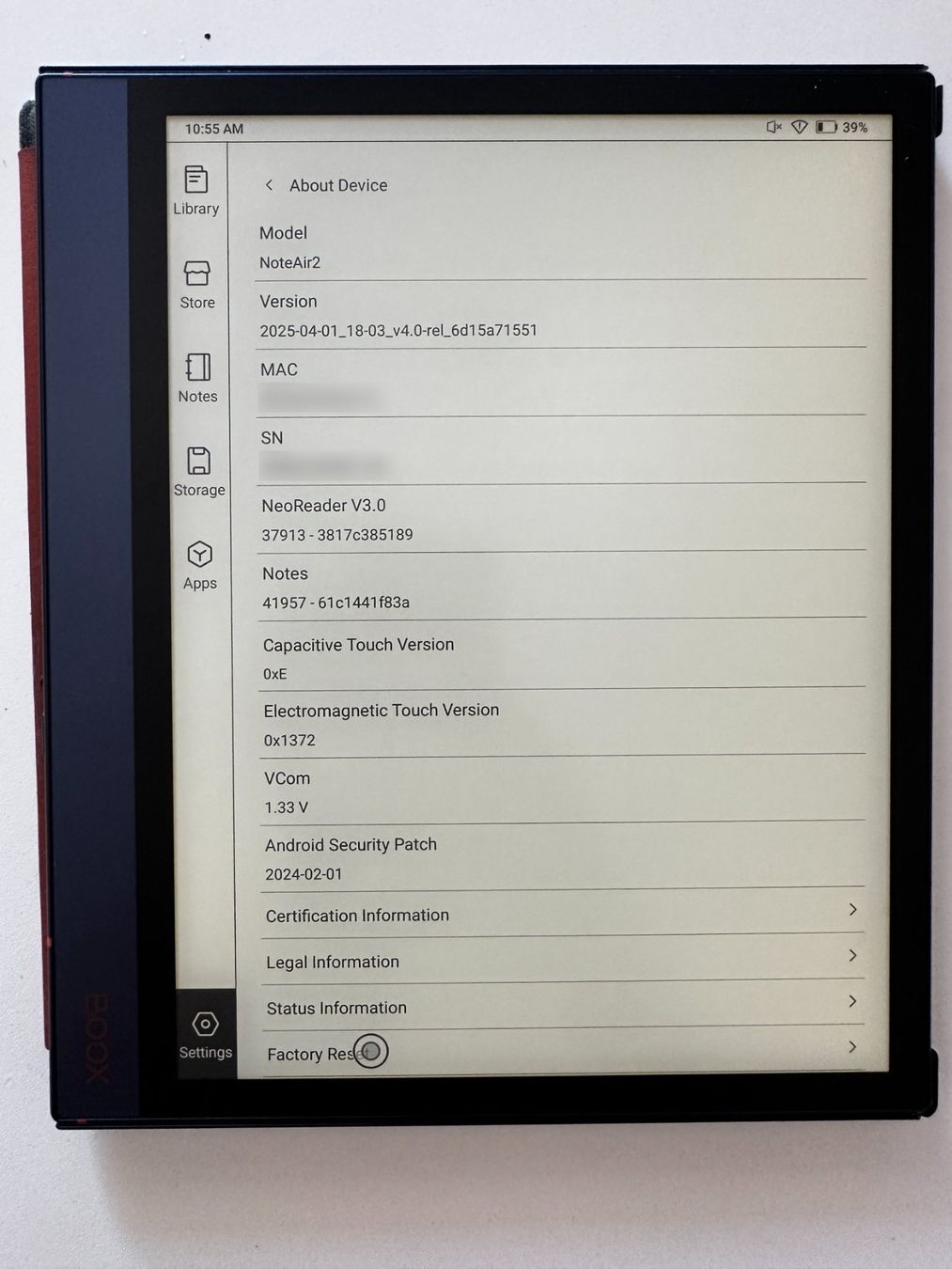 Boox Tablet PC: E-Reader BOOX Note Air 2 – Usato da Comano venduto da weeza 5