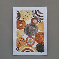 Aquarell Original Abstrakt - 14.5 x 20.5cm