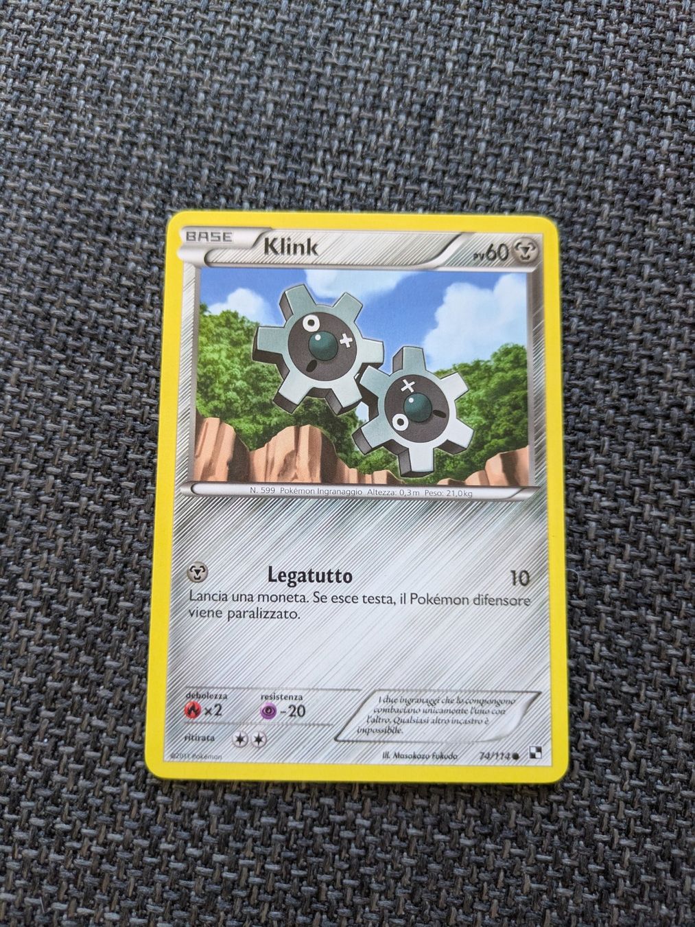 Pokémon Carte collezionabili: KLINK, BLACK & WHITE, BLW74, COM, 2011, ITA, GD – Usato da Losone venduto da AlpineLayer