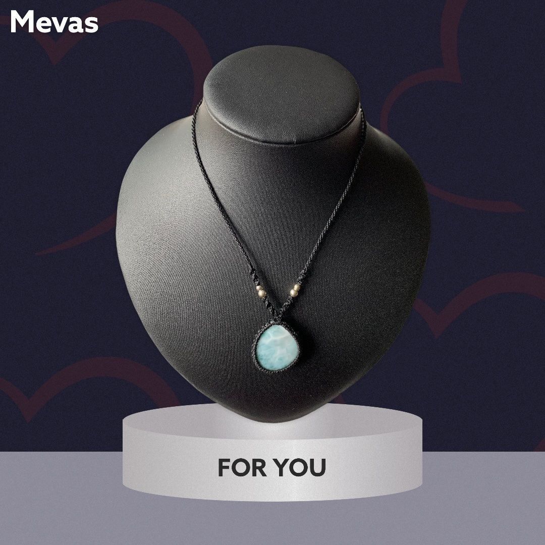 Catenine: LARIMAR EDELSTEIN KETTE, ATLANTISTEIN – Nuovo e nell'imballaggio originale da Zürich venduto da MEVAS-Schmuck