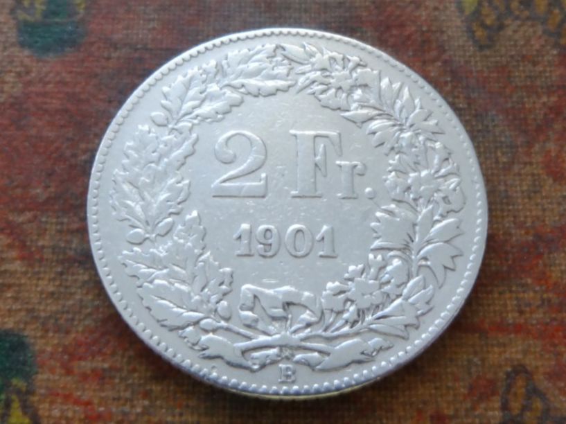 Tutti le monete: 2 Fr. 1901  (A) – Usato da Romanel-sur-Lausanne venduto da Swift13