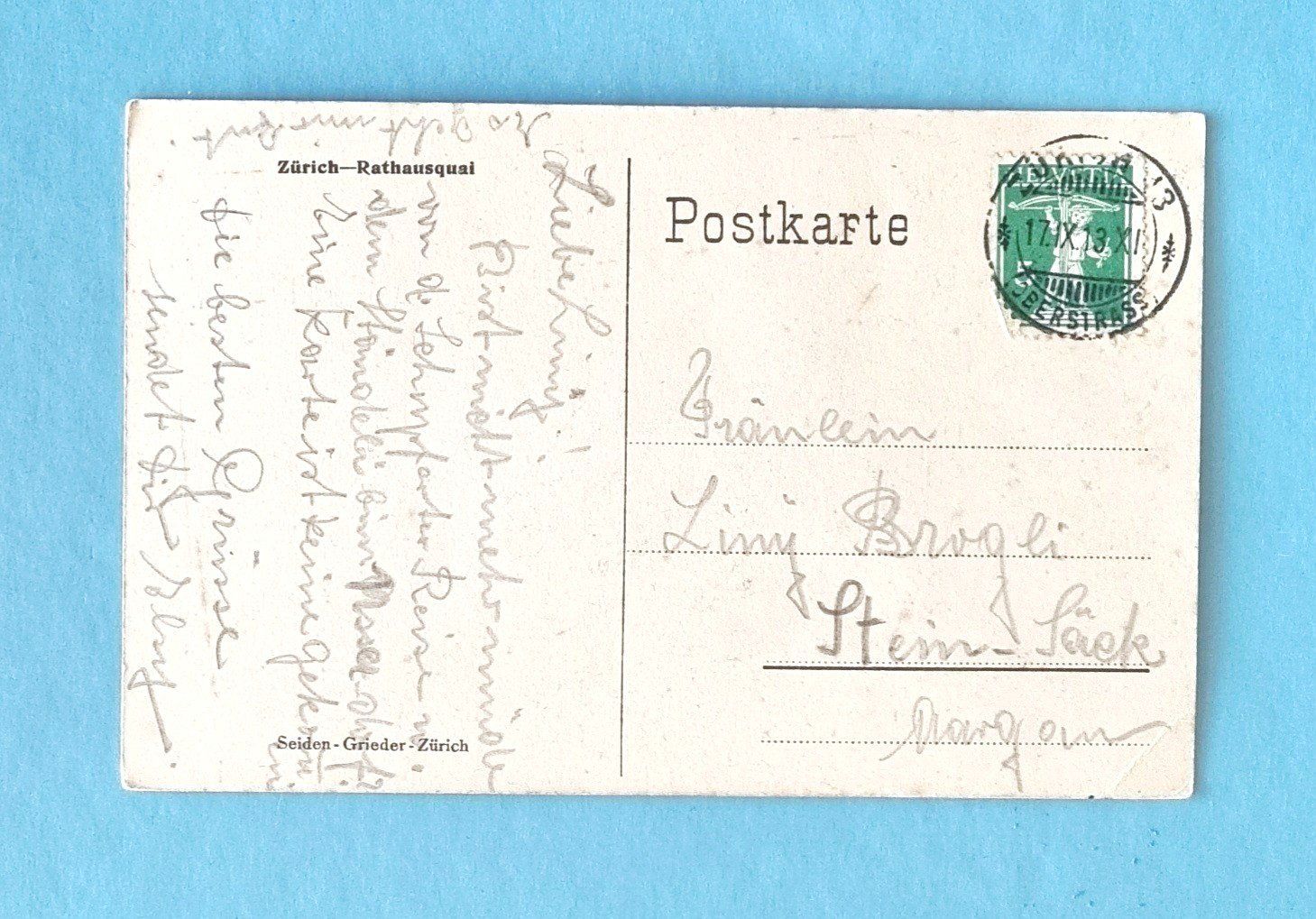 Cartoline postali: Zürich - Strassenbahn - 1913 – Usato da Rothrist venduto da RROENK 1