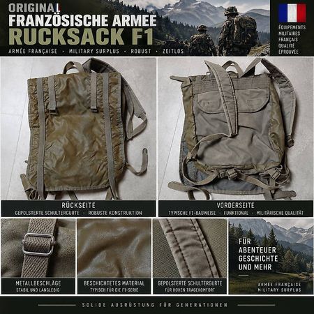 französischen Militär-Rucksack
