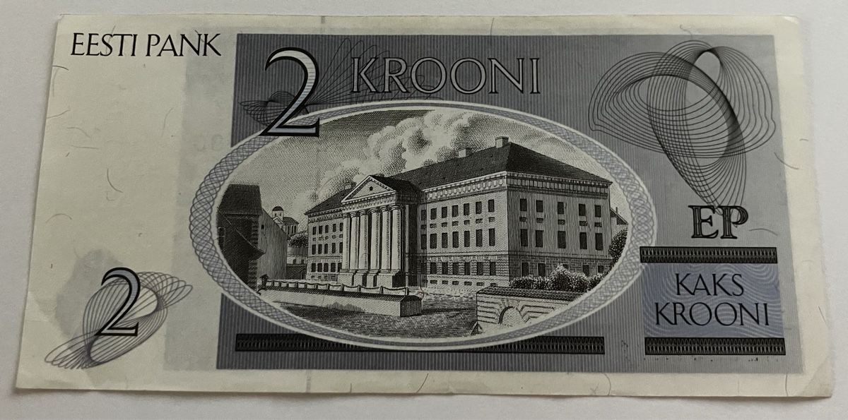 Banconote: Estland 2 Krooni 1992 – Usato da Algetshausen venduto da Carrhard 1