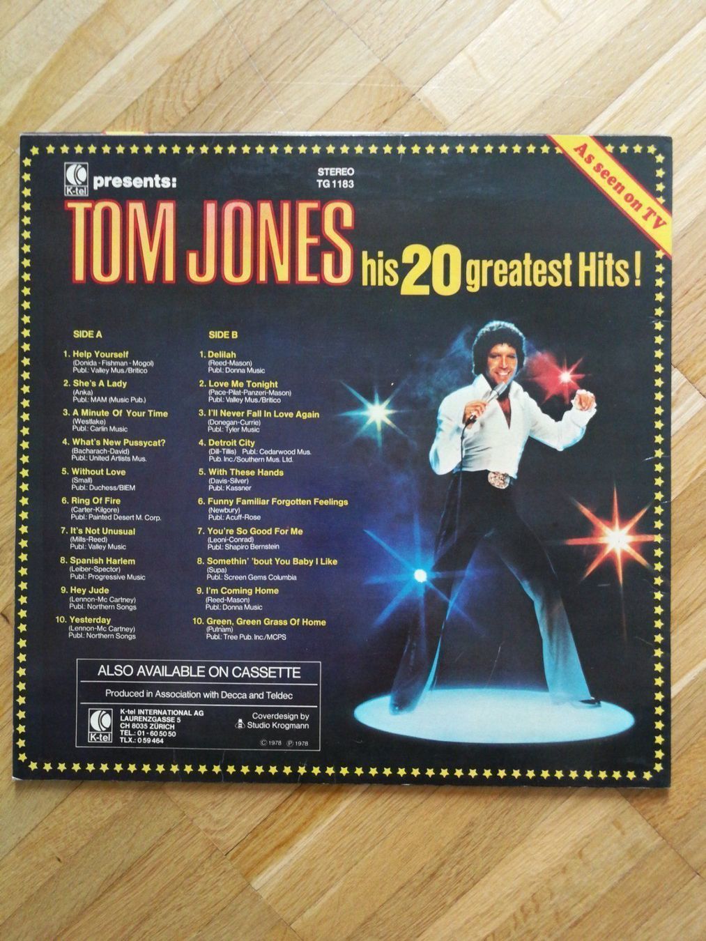 Dischi in vinile: Tom Jones 20 Greatest Hits – Usato da Gerlikon venduto da thomasr01 1