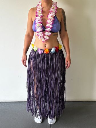 Hula Rock Lila Fasching Karneval Sommerfest Gr. S/M 🌺🌈🌴