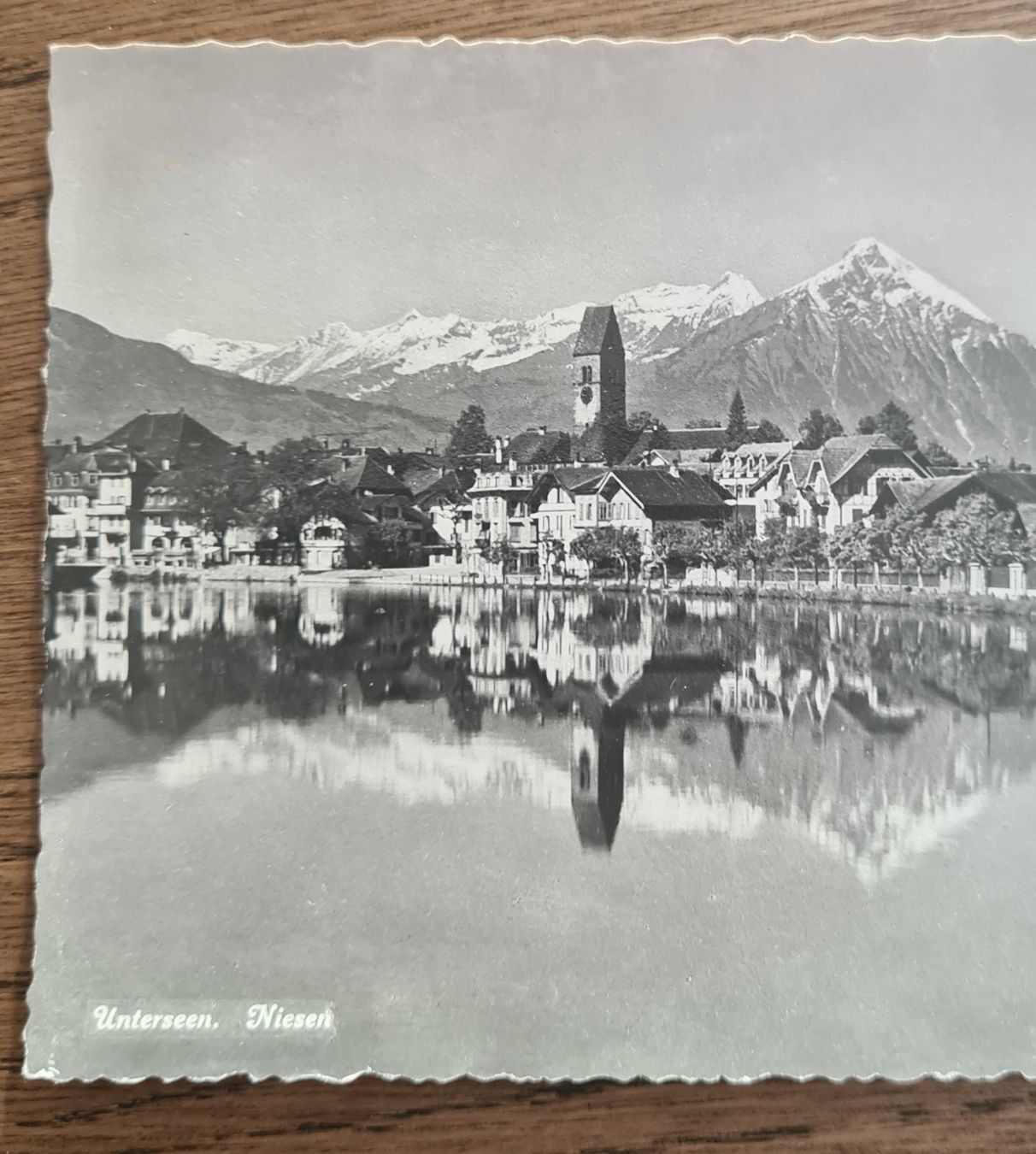 Cartoline postali: Unterseen Niesen 1949 – Usato da Ebikon venduto da Donar50 1
