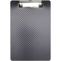 Klemmbrett A5 flach Carbonlook mit Bügelklemme für Rapporte